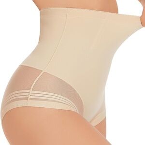 NWT High-Waisted Tummy Control Compression Shapewear Underwear Nude Medium